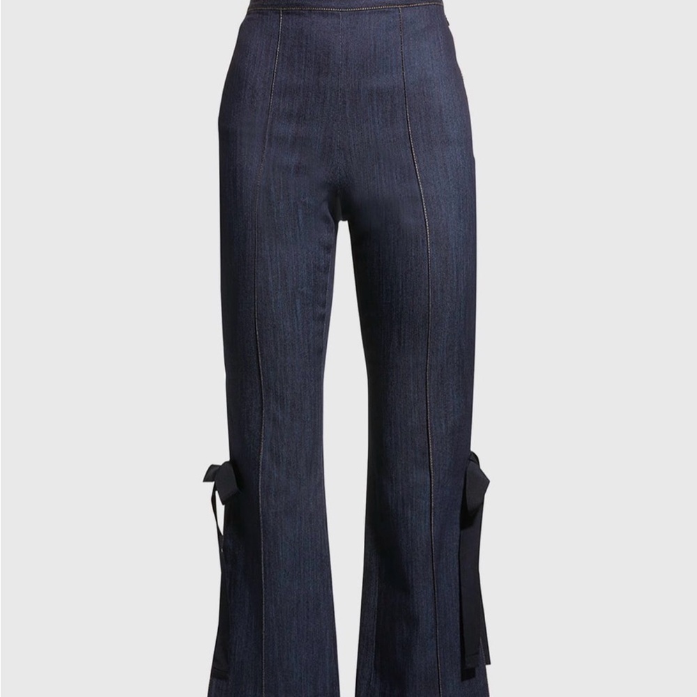 Cinq a Sept Lou Side Split Denim Pants, NWT, Size 10